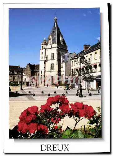 Cartes postales moderne Dreux Eure et loire le Beffroi et la Place Metezeau