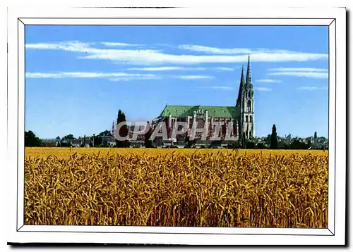 Moderne Karte Chartres Eure et Loir Perspective sur la Cathedrale XII XIII siecles