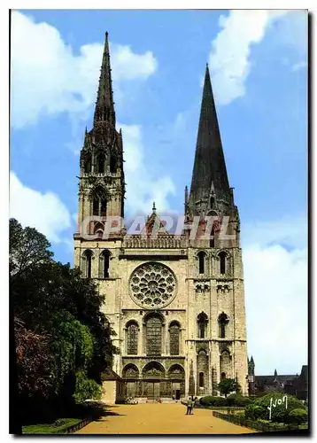 Cartes postales moderne Chartres Eure et Loir la Cathedrale Facade principale