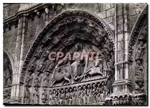 Moderne Karte Chartres Eure et Loir la Cathedrale Portail Royal Tympan XII S