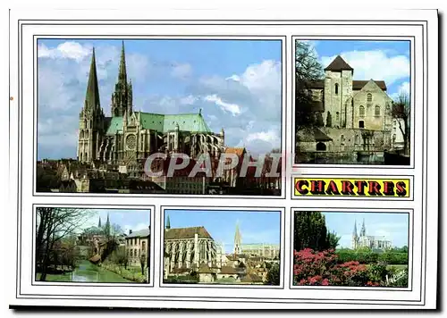 Cartes postales moderne Les Merveilles de Chartres Eure et Loir la Cathedrale XII siecle l'Eglise Saint Andre XII siecle