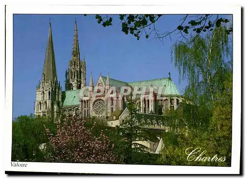 Cartes postales moderne Les merveilles de Chartres Eure et Loir le croisillon sud de la Cathedrale XIi siecle le Clocher