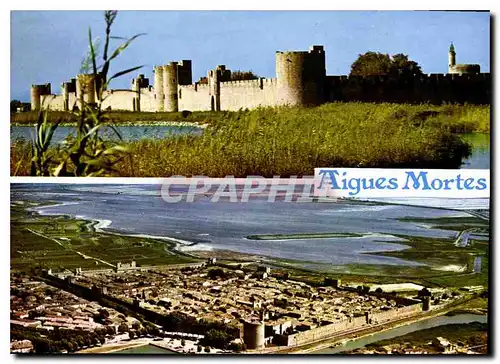 Cartes postales moderne Aigues Mortes Gard Havre naturel a l'interieur des lagunes Aigues Mortes devien par la volonte d