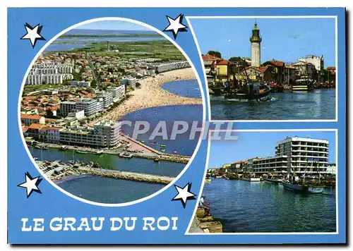 Cartes postales moderne Le Grau du Roi Gard vue aerienne la rive droite la rive gauche