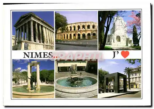 Cartes postales moderne Maison carree Arenes Tour Magne Place du Marche Place d'Assas Avenue Carnot