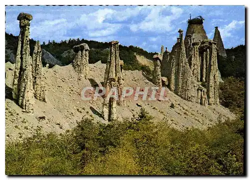 Moderne Karte Paysages de Haute Provence demoiselles coiffes dominant le Loc de Serre Pancon