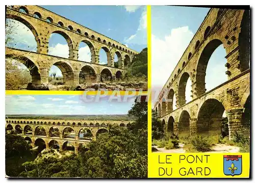 Moderne Karte Le Pont du Gard Aqueduc Romain construit avant l'ete chretienne sur l'ordre d'Agrippa