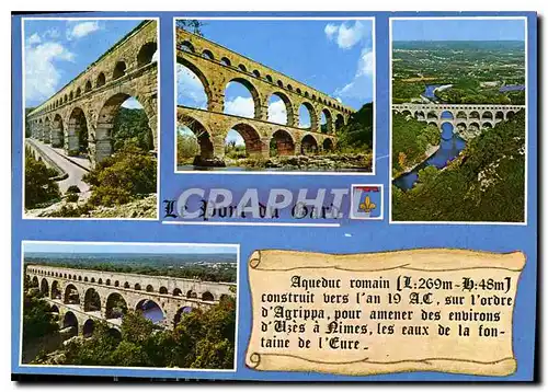 Cartes postales moderne Le Pont du Gard pres de Remoulins Gard