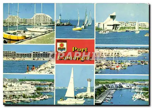 Cartes postales moderne La Camargue Port Camargue Gard Le Suffren et Grand Pavois la jetee la Capitainerie le centre com