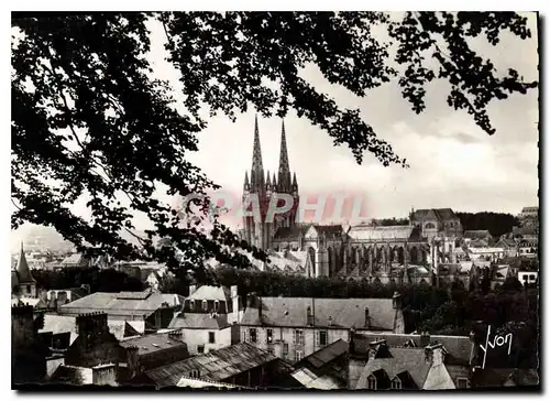 Moderne Karte Quimper Finistere vue generale prise de Frugy