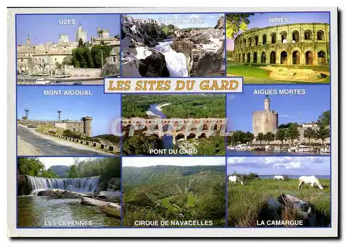 Moderne Karte Les Beaux Sites Touristiques du Gard