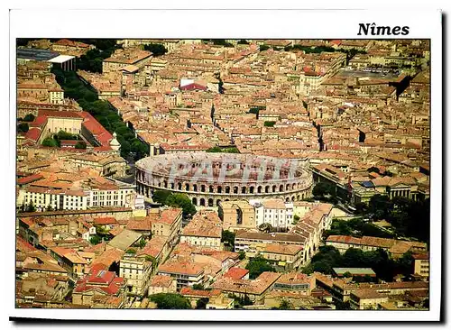 Cartes postales moderne Nimes Gard vue generale de la ville les arenes ou centre