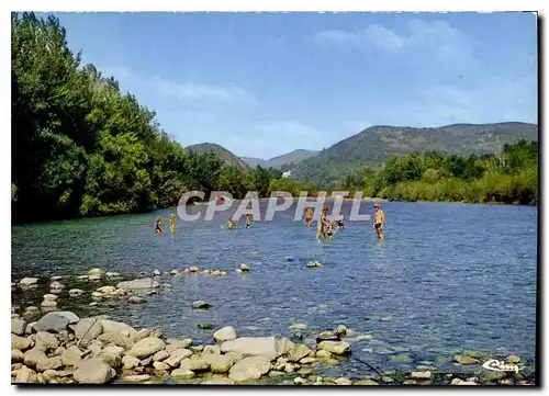 Moderne Karte Anduze Gard Camping caravaning Le Castel Rose face a la porte des Cevennes