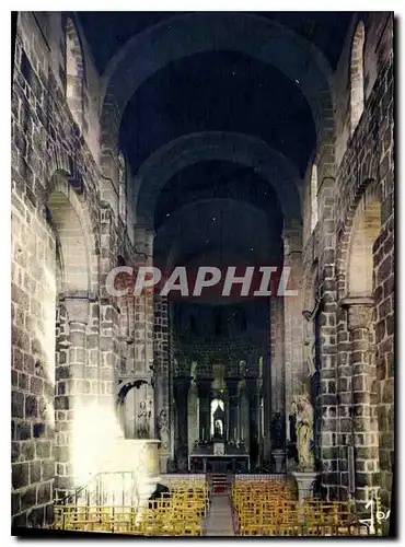 Moderne Karte La Bretagne en couleurs Loctudy Sud Finistere l'interieur de l'Eglise style roman des XI et XII