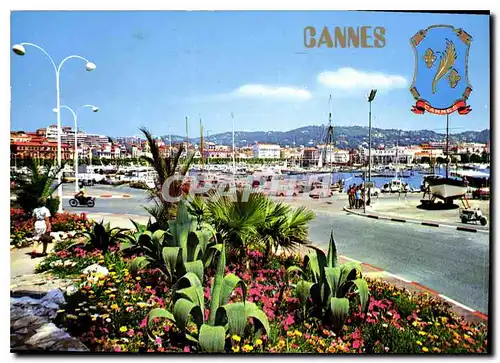 Moderne Karte Cannes Cote d'Azur Vue sur le Port