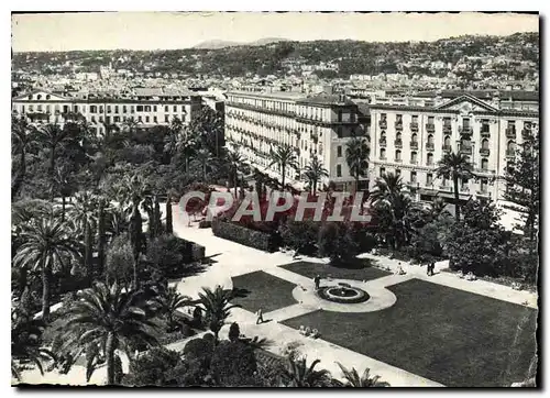 Moderne Karte Nice les Jardins Albert Ier l'Hotel d'Angleterre et le Plazza