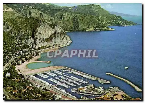 Cartes postales moderne Cote d'Azur Beaulieu sur mer A M vue aerienne sur le Port de Plaisance et la Plage au fond la te
