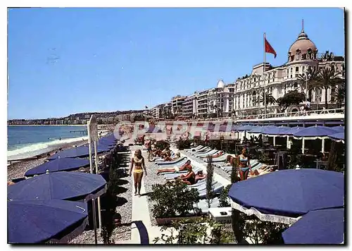 Moderne Karte Nice Cote d'Azur plage sur la Promenade des Anglais