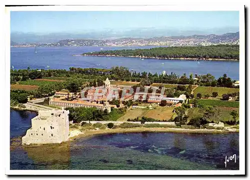 Moderne Karte La Cote d'Azur Miracle de la Nature Cannes Alpes Maritimes Iles de lerins vue sur l'Abbaye Saint