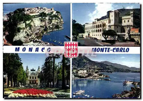 Moderne Karte Reflets de la Cote d'Azur Monaco Monte Carlo