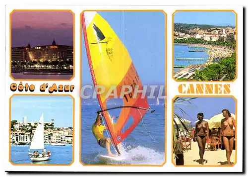 Cartes postales moderne Cote d'Azur Planche a voile