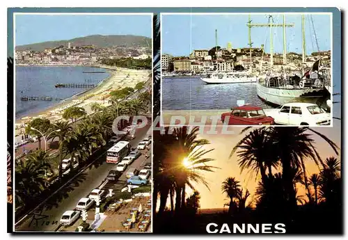 Cartes postales moderne La Cote d'Azur Inoubliable Cannes la Croisette le Suquet