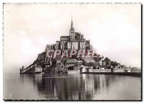 Cartes postales moderne Abbaye du Mont Saint Michel vue generale Face Sud a maree Haute