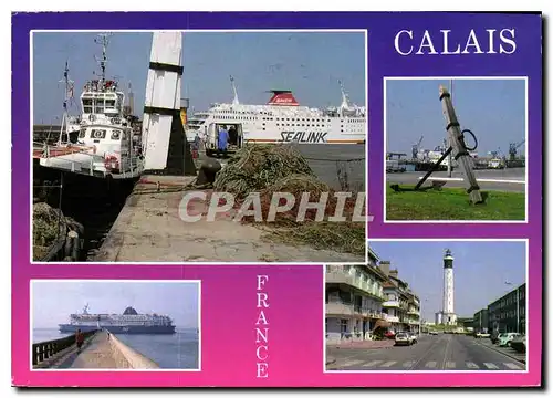 Cartes postales moderne Calais Pas de calais le Port de Peche le Ferry le Phare