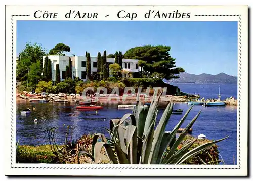 Moderne Karte Cote d'Azur Cap d'Antibes Juan les Pins le petit port