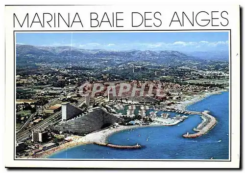 Cartes postales moderne Cote d'Azur French Riviera Villeneuve Loubert Plage vue generale aerienne Marine Baie des Anges