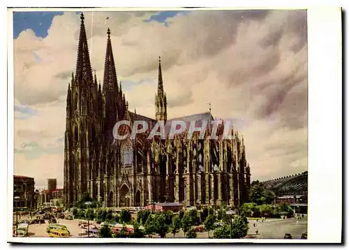 Cartes postales moderne Cologne sur le Rhin la Cathedrale cote sud