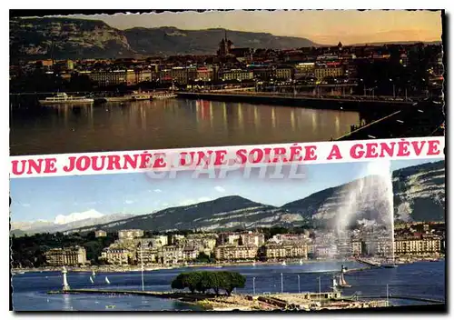 Cartes postales moderne Une journee une soiree a Geneve