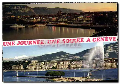 Moderne Karte Une journee une soiree a Geneve