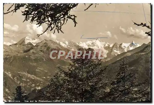 Cartes postales moderne Montana vue sur le Zinalrothorn et l'Obergabelhorn