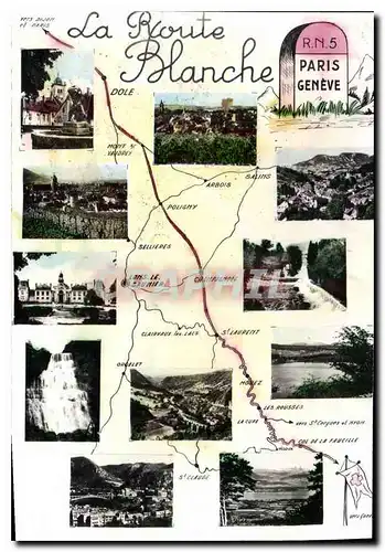 Cartes postales moderne La Route Blanche Paris Geneve