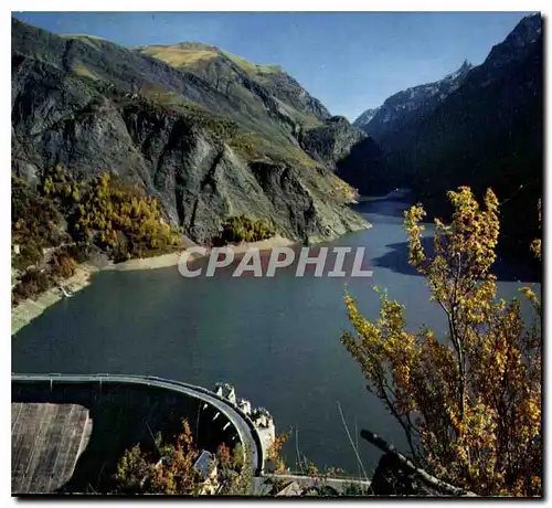 Cartes postales moderne Oisans Barrage du Chambon et la Meije depuis la route des Deux Alpes