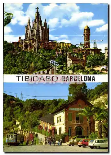 Cartes postales moderne Barcelona sommet et station du Funiculaire