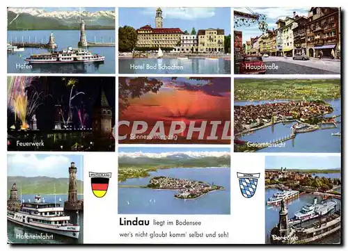 Cartes postales moderne Lindau liegt im Bodensee wer's nicht glaubt komm selbst und seh