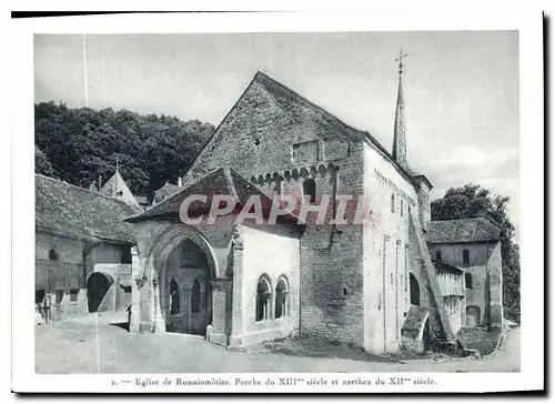 Cartes postales moderne Eglise de Romainmotier Porche du XIII siecle et narthex du XII siecle