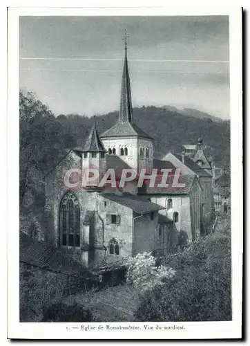 Moderne Karte Eglise de Romainmotier Vue du nord est