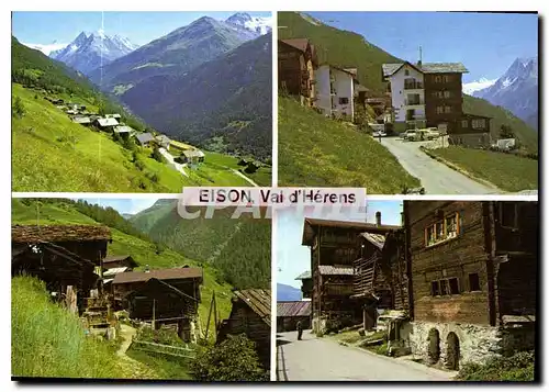 Moderne Karte Eison Val d'Herens Valais