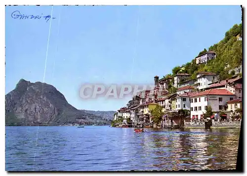 Cartes postales moderne Gandria Lago di Lugano Panorama e Monte S Salvatore