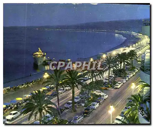 Cartes postales moderne Au Soleil de la Cote d'Azur Nice Promenade des Anglais de nuit