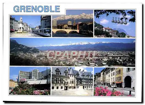 Cartes postales moderne Grenoble Dauphine France le monument des trois Ordres place Notre Dame le pont Marius Gontard le