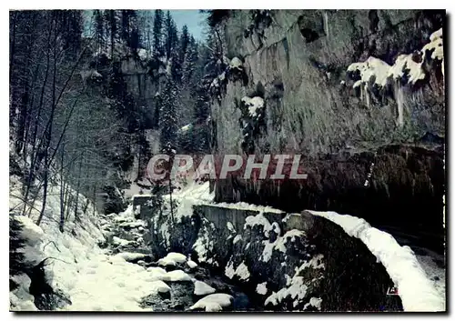 Moderne Karte Les Gorges de la Bourne en hiver