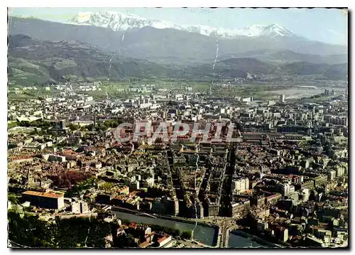 Moderne Karte Grenoble Ville Olympique Vue aerienne de l'entree nord de la Ville