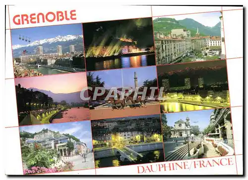 Cartes postales moderne Grenoble Isere Divers Aspects de la Capitale du Dauphine