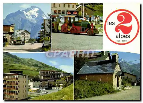 Cartes postales moderne Le Deux Alpes Isere Train