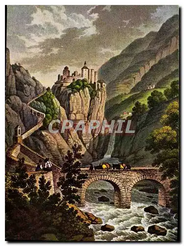 Cartes postales moderne Schloss Zenoberg von Ferdinand Runk gezeichnet und von P Piringer in Acquantinta gestochen