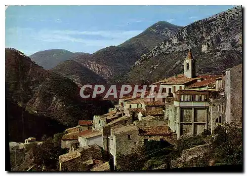 Moderne Karte La Cote d'Azur Sainte Agnes Charmant village dans l'arriare Pays Mentonnais